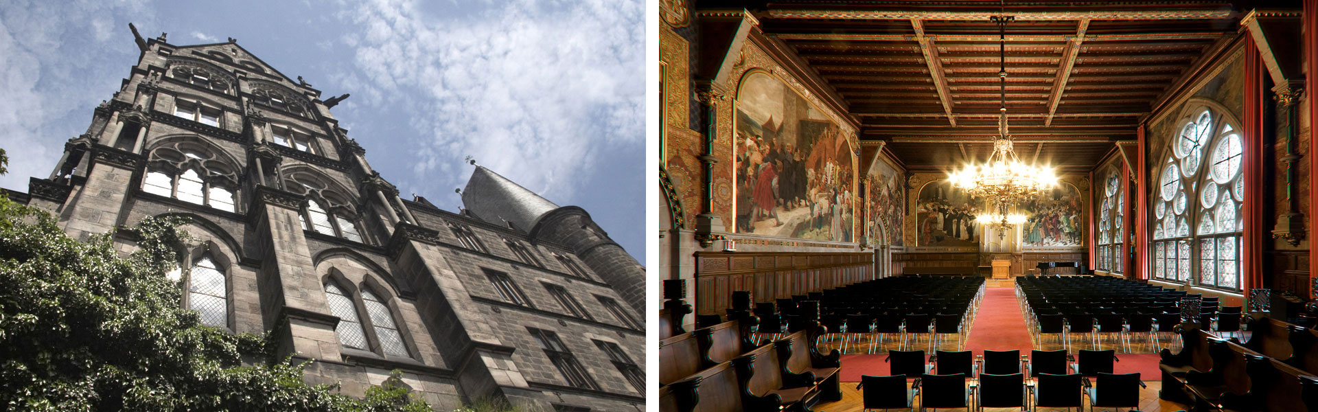 Alte Universität Marburg, Fotocredits links Oliver Geyer, rechts Markus Farnung