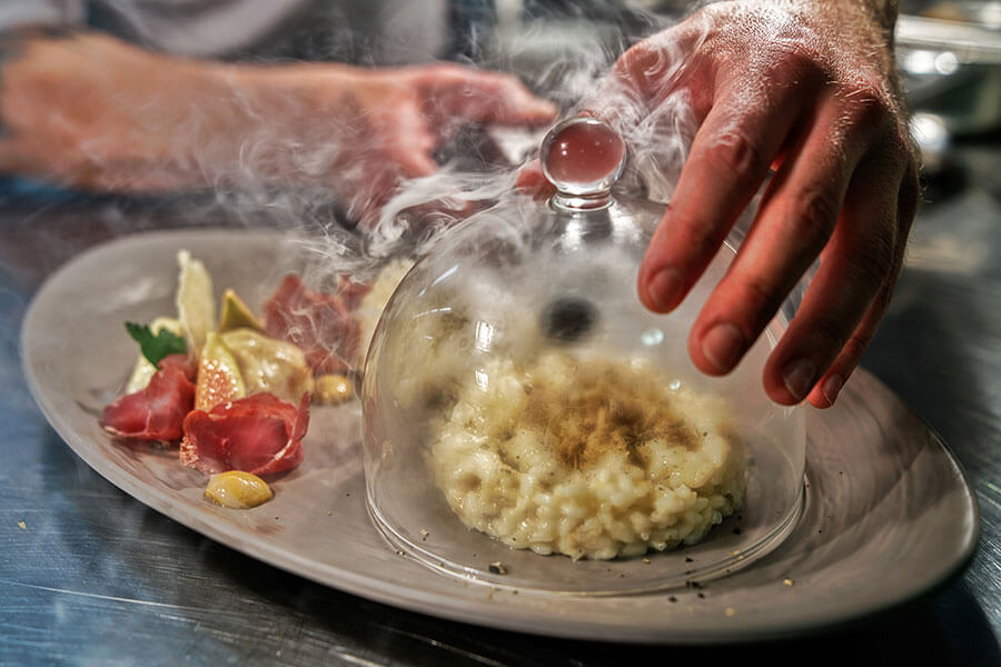 Kreativkarte im Restaurant Bückingsgarten in Marburg