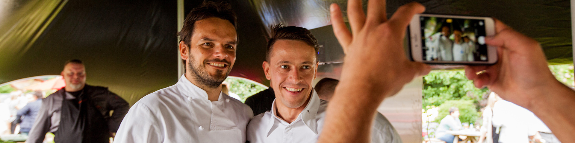 Steffen Henssler und Roland Reuss auf der Landpartie in Dagobertshausen 2016