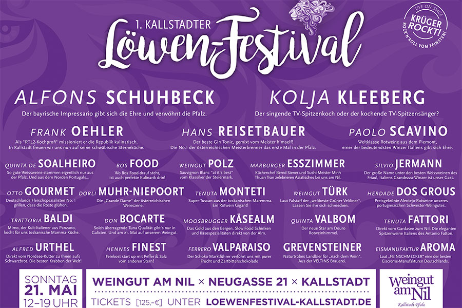 Das erste Kallstadter Löwenfestival auf dem Weingut am Nil 